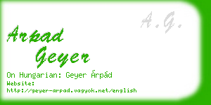arpad geyer business card