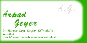 arpad geyer business card